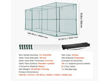 Crop 3.56 x 1.2 x 1.94 m Plant Protection Tent with Zippered Door, Wind-Resistant Tall Crop V952-ZZBHZ1PCS144OHU8N001V0