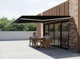 Outdoor Folding Arm Awning Retractable Sunshade Canopy Black 5.0m x 3.0m V63-842821