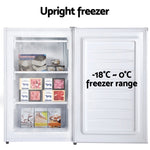 Devanti 81L Upright Freezer Fridge White UPF-90L-WH