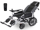 EQUIPMED Electric Wheelchair, Power Recline, Long Range, Lithium Battery, 16" Rear Wheels, Headrest, V219-HELWLCEQPGK9A
