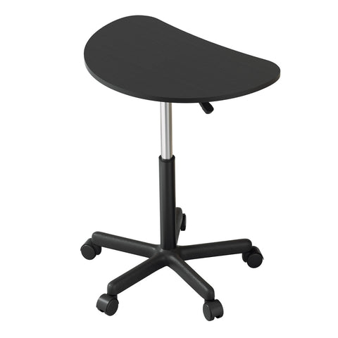 Artiss Laptop Desk Portable Height Adjustable Table Caster Wheels 60CM Black LA-DESK-RD-60-BK