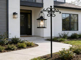 61in Heavy Duty Shepherd Hook, Black Iron Garden Stake with Ornate Scrollwork for Hanging Plants V1192-AZ-W-19900