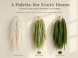 5Pcs Bleached Amaranthus Hanging Flowers, 23" Light Green Dried Preserved Hanging Wisteria Flowers V1192-AZ-W-17956