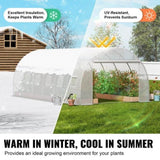 Walk-in Tunnel Greenhouse, 19.4x9.7x6.5 ft Hoop House Greenhouse Tunnel, Plant Hot House with V952-SDXWS20X10X78IHE2V0