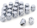 20PCS White Knight M12x1.5 Wheel Lug Nuts, One-Piece Design Bulge Acorn Chrome Nuts for Toyota V1259-DP01-A-4425