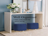2X Fabric Ottoman Round Wooden Leg Foot Stool - DARK BLUE V274-FT-GQST01-DBU2