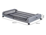 Levede 2x Under Bed Storage Containers for Shoe and Apparel Clear-Lidded Rolling SO1032-GY-2PC-AU