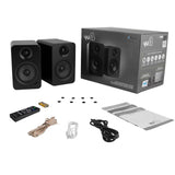 Kanto YU4 140W Powered Bookshelf Speakers with Bluetooth and Phono Preamp - Pair, Matte Black with V398-KO-YU4MB-SX26