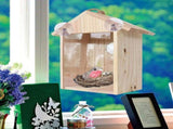 Birdhouse Bird Feeder Wooden Hanging Nest Box Outdoor Window Cage with Suction Cups V1294-YM0718-10126708