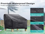 Garden Furniture Covers, Waterproof, 2-Pack, Lawn Mower Chair Covers 600D Heavy Duty Oxford Fabric, V1188-TR101-17277-1