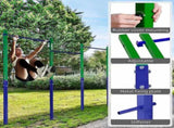 Triple Outdoor Pull-Up Bar Height Adjustable Gymnastics & Fitness Bar V63-953161