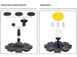Floating Solar Fountain Pump Solar Water Pump for Bird Bath V1263-JX-5562
