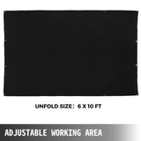 VEVOR 6 x 10 Ft Blanket Black Fiberglass Blanket Portable Fiberglass Fire Retardant Blanket V952-HT6X10HS000000001V0