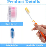 100 Pack Bulk Toothbrush Package with Covers Premium Quality Individually Wrapped Tooth Brushes, V1258-DP02-C-1105