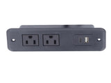 Recessed Power Strip Power Socket with USB Type C Port Fast Charging PD20W Flush Mount Outlet for V1294-YM0901-3114230154411