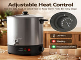 Devanti 16L Wax Melter Candle Making 1500W Melting Pot Furnace Quick Pour Spout Soy Soap WAX-16-16L-SS