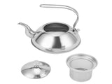 Stainless Steel Teapot with Tea Infuser Thickened NonMagnetic Kettle for Home Office V1294-YM0901-3118210163812