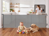 Keezi Retractable Gate Baby Gate Pet Safety Fence Extends up to 400cm Grey SG-400X86-GR