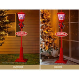 1.8M Christmas Lights Post Lamp LED Outdoor Decorations Jingle Jollys XMAS-MOT-LAMP-6FT-RED