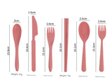 Black, Dark Grey, White, Beige Durable Eco-Friendly Wheat Straw Dinnerware Set - 24 Pieces with V888-ELOSUNG28142