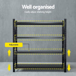 Giantz 2Mx2M Warehouse Shelving Garage Rack WR-F-20205-200BK-ABC