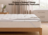 Giselle Queen Pillow Top Mattress Topper 1300GSM White Duck Feather For Old Bed Upgrade 5cm Thick TOPPER-DFEATHER-Q