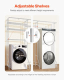 VEVOR Over Washer and Dryer Storage Shelf Two Row 6 Tiers Washer Rack White V952-LDXYJZJTJK2PRT0BR001V0