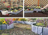 Garden Fence Border Plastic Stone Effect Flowerbed Grass Lawn Plant Decorative Edging Panels 20PCS V1294-YM0717-3111220224913