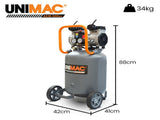 Unimac 2HP 50L Silent Oil-Free Portable Electric Air Compressor, Vertical, for Airtools, Tyre V219-TOLACMUM5CFVA