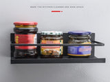 2pcs Magnetic Spice Rack Refrigerator Storage Rack Multi Function Kitchen Storage Shelves Rack Black V1294-YM0512-3118220281911