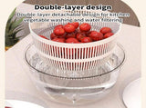 Multifunctional Salad Spinner with Colander Fast Drying Collapsible Vegetable Fruit Kitchen Tool V1258-DP02-BOL-204