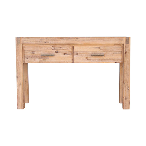 Hall Table 2 Storage Drawers Solid Acacia Wooden Frame Hallway in Oak Color V43-HT-NOW-OAK