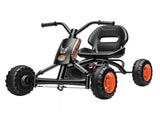Rigo Pedal Go Kart Kids with Plastic Wheels Forward Reverse Black 84cm GKRT-F1F-BK