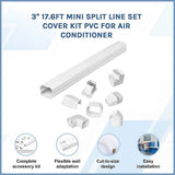 75mm 5.4m Mini Split Line Set Cover Kit PVC for Air Conditioner Installation V63-955261