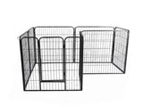 PaWz 8 Panel Pet Dog Playpen Puppy Exercise Black 4kg chicken DO1005-48-BK