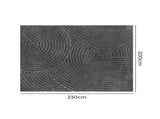 Marlow Floor Rug Soft Polyester Carpet Non Slip Plush Shaggy Rugs Geometric FR2042-200X230
