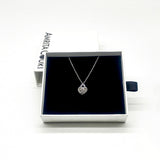 Gift Box - Heart Lock White Gold Aroma Necklace Purify Oil Blend V760-GBAJ - 36