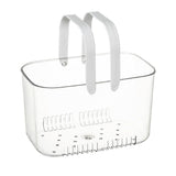 Clear Hand Basket Comfortable Handle Ventilation Holes Easy Access Versatile Fruit Storage Basket V1294-YM0521-3117230074511