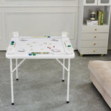 Mahjong Table, 4 Player Folding Domino Table with Wear-Resistant Green Tabletop, Portable Square V952-SDMJZBSWZDMJOF0ZJV0