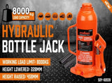 8-Ton Hydraulic Bottle Jack Heavy Duty Car Lifter with Safety Valve V465-82039