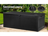 Gardeon Outdoor Storage Box 270L Container Lockable Garden Bench Tool Shed Black OSB-S270-ABK