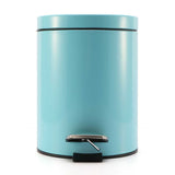 SOGA 2X 7L Foot Pedal Stainless Steel Rubbish Recycling Garbage Waste Trash Bin Round Blue RUBBISHBINROUND7LBLUEX2