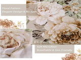 Beige Bloom Lumiere Heritage Quilt / Doona / Duvet Cover set V745-AQ043929K3