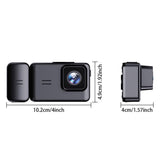 Dash Cam with WiFi 1080P FHD Car Driving Recorder Front and Inside Two Lens Car Cameras HD Infrared V1370-AZ4-19754