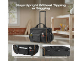 Rolling Tool Bag, 110 lbs Load Capacity, 25 Pockets Heavy Duty Roller Tool Bag with Adjustable V952-GLGJD18YC600UPU23001V0