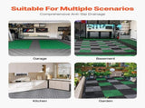 Interlocking Drainage Mat, 31 x 31 cm Modular Interlocking Cushion, 50 Pcs Splicing Drainage Mats, V952-CKPSD12X12INHIBDXV0