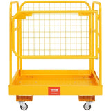 Forklift Safety Cage, 544 kg Load Capacity, 92 x 92 cm Folding Forklift Work Platform with Lockable V952-CCGZPTCWMS112KVAFV0