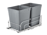Pull-Out Trash Can, 27 QT x2 Double Under Mount Kitchen Waste Container, Heavy Duty Garbage V952-CFLJTDTHSST5PSCNSV0