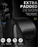 OutdoorMaster Padded Golf Club Travel Bag with Wheels, 900D Heavy Duty Oxford Waterproof V1168-7S-KX5T-FFFP