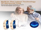 Rechargeable Behind-the-Ear Hearing Aids with Charging Case & LCD Display Compact Sound Amplifier V1107-CS-BCFS802